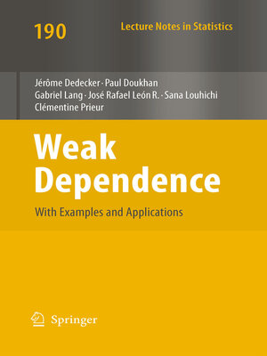 cover image of Weak Dependence